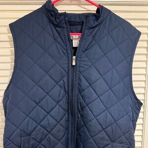Onward Reserve Diamon Quilted Full Zip Vest Navy Blue Mens L